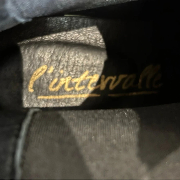 L’INTERVALLE Sz 40 Chelsea Shaft Suede Pointy Stacked Heel  Ankle Booties Boots - Picture 10 of 12